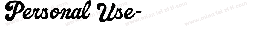 Personal Use字体转换